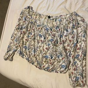 Off the Shoulder floral shirt